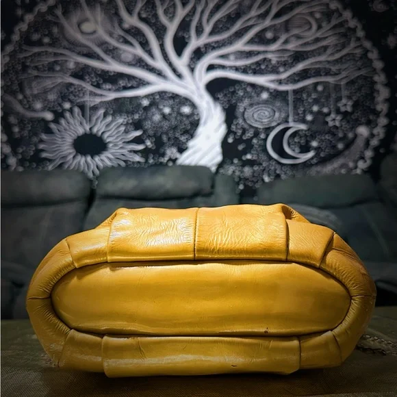 Vintage Y2K Coach Mustard Leather Shoulder Bag crossbody strap ❌60% OFF SALE❌ - Picture 12 of 16